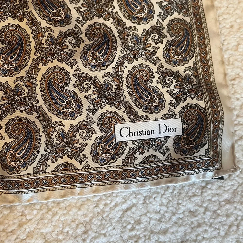 Vintage Christian Dior silk scarf